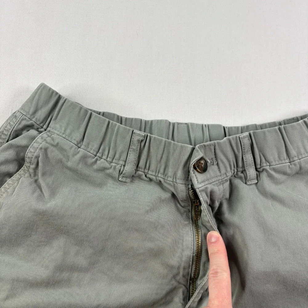 Bear Bottom Pants Mens Medium Gray Jogger Stretch Casual Chino Elastic Waist